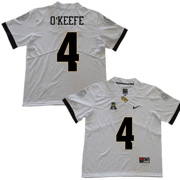 Men #4 Ryan O'Keefe UCF Knights College Football Jerseys Sale-White